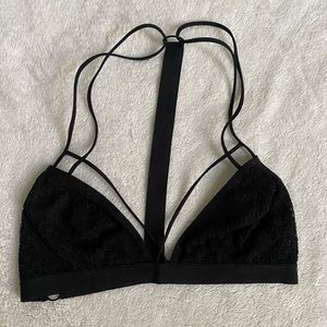 Free People Intimately Black Front Strap Bralette Size XS